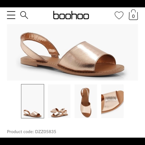 2 Part Metallic Leather Sandals - Picture 2 of 4